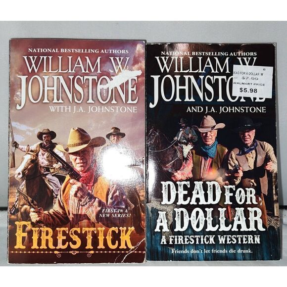 FIRESTICK SERIES WESTERNS by William W Johnstone 2/4 books - Picture 1 of 2
